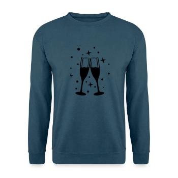 sekt anstossen design - Unisex Pullover - Indigoblau - Vorne