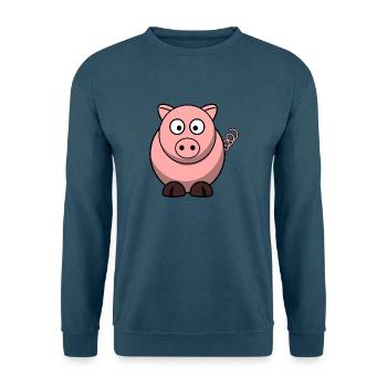 Schweinchen - Unisex Pullover - Indigoblau - Vorne