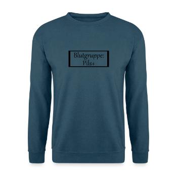 Blutgruppe Pils - Unisex Pullover - Indigoblau - Vorne