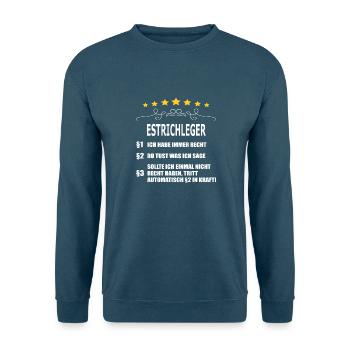 ESTRICHLEGER - Unisex Pullover - Indigoblau - Vorne