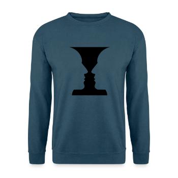 Face to Face? - Unisex Pullover - Indigoblau - Vorne