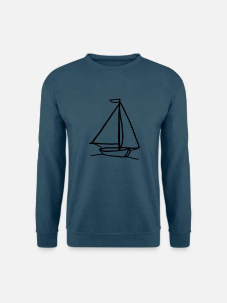 Segelboot - Unisex Pullover - Indigoblau