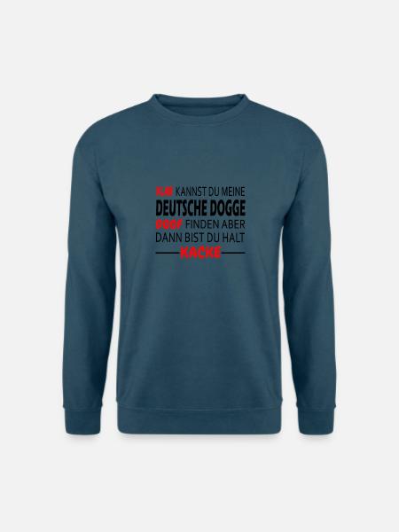 Deutsche Dogge Hunde Shirt Geschenk - Unisex Pullover - Indigoblau