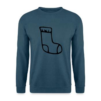 Socke, Weihnachtssocke,Strumpf,Noel,Geschenk - Unisex Pullover - Indigoblau - Vorne