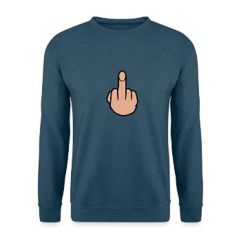 Mittelfinger - Unisex Pullover - Indigoblau - Vorne