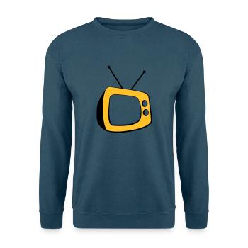 Retro TV Logo - Unisex Pullover - Indigoblau - Vorne