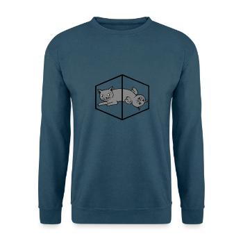 Schroedingers Cat Schrödingers Katze Physik - Unisex Pullover - Indigoblau - Vorne