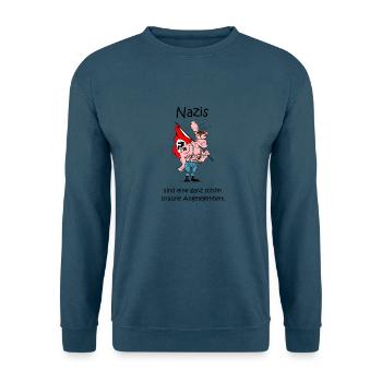 Nazis sind braun - Unisex Pullover - Indigoblau - Vorne