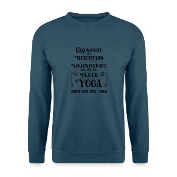 Yoga Weisheit - Unisex Pullover - Indigoblau - Vorne