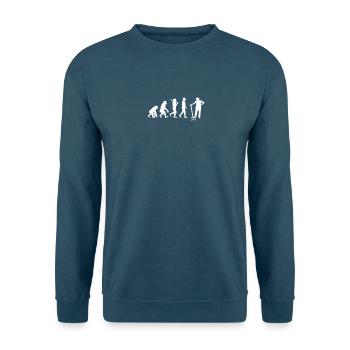 Landwirt Evolution Bauer Mistgabel Heugabel - Unisex Pullover - Indigoblau - Vorne