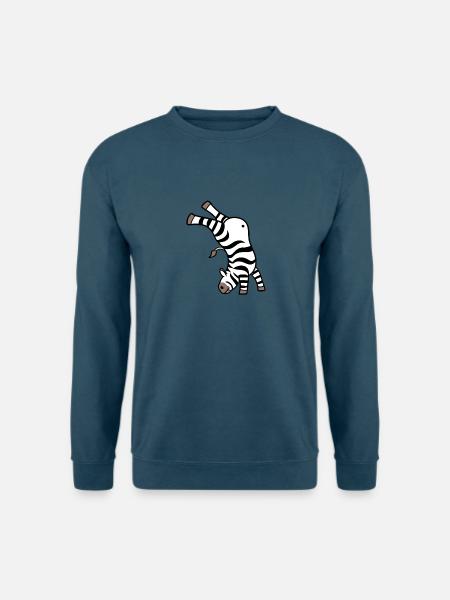 Kawaii Zebra Handstand Design - Unisex Pullover - Indigoblau