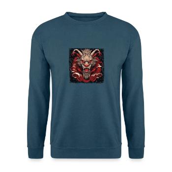 Chinesisches Neujahr Jahr des Holzdrachen - Unisex Pullover - Indigoblau - Vorne
