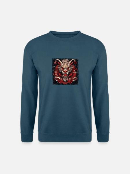 Chinesisches Neujahr Jahr des Holzdrachen - Unisex Pullover - Indigoblau