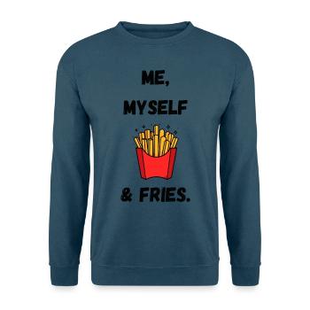 Me, Myself & Fries - Unisex Pullover - Indigoblau - Vorne