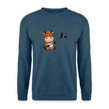 Süße Kuh Hockeyspieler - Unisex Pullover - Indigoblau - Vorne