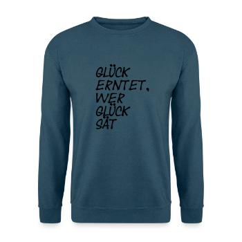 Glück - Unisex Pullover - Indigoblau - Vorne