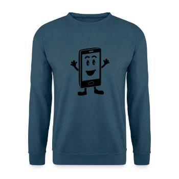 Handy smiley - Unisex Pullover - Indigoblau - Vorne