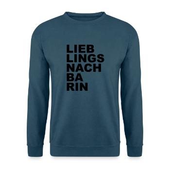 Lieblingsnachbarin - Unisex Pullover - Indigoblau - Vorne