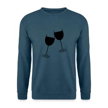 wein glas design - Unisex Pullover - Indigoblau - Vorne