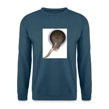Ratte im Rohr hinter - Unisex Pullover - Indigoblau - Vorne