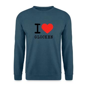 I love Glocken - Unisex Pullover - Indigoblau - Vorne