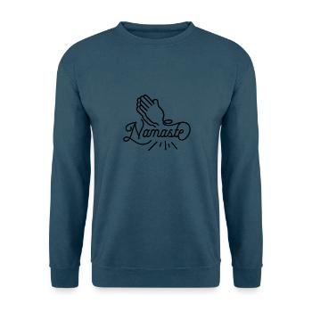 Namaste - schwarz - Unisex Pullover - Indigoblau - Vorne