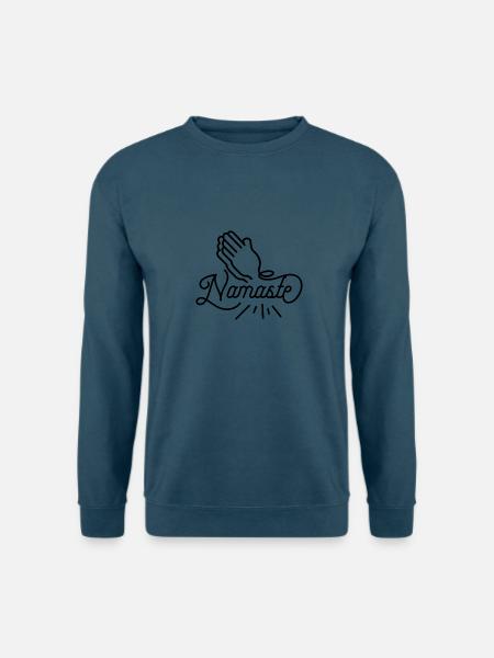 Namaste - schwarz - Unisex Pullover - Indigoblau