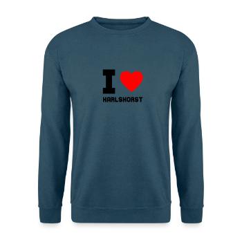 I Love Berlin Karlshorst Geschenk Idee Herz Stadt - Unisex Pullover - Indigoblau - Vorne