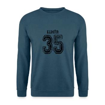 35 Izmir Türkisches Nummernschild als Geschenk - Unisex Pullover - Indigoblau - Vorne