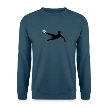 Fußball / Fallrückzieher - Unisex Pullover - Indigoblau - Vorne