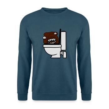 klo toilette scheisse kacke kot wc gefaehrlich baz - Unisex Pullover - Indigoblau - Vorne
