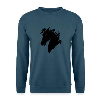 Pferdekopf - Unisex Pullover - Indigoblau - Vorne