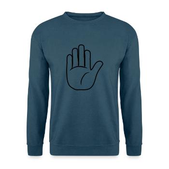 Hand Stop Zeichen - Unisex Pullover - Indigoblau - Vorne