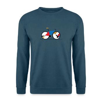 Mondrian Fahrrad - Unisex Pullover - Indigoblau - Vorne