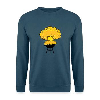 explosiver Grill - Unisex Pullover - Indigoblau - Vorne