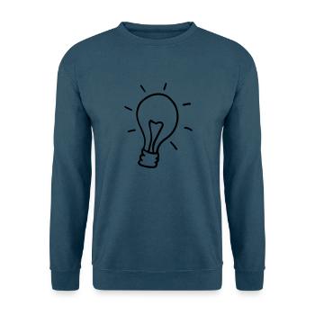 Glühbirne,hell,Lampe,Glühlampe,Birne, - Unisex Pullover - Indigoblau - Vorne