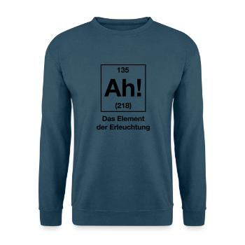 Ah – Element Erleuchtung Chemie Unterricht T-Shirt - Unisex Pullover - Indigoblau - Vorne