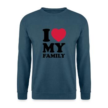 I love my family - Unisex Pullover - Indigoblau - Vorne