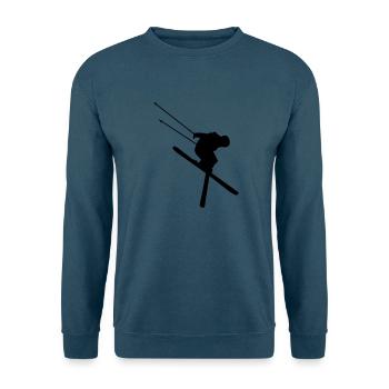 skiing - ski fahrer - skier - Unisex Pullover - Indigoblau - Vorne