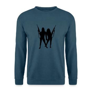 Womans and Guns - Unisex Pullover - Indigoblau - Vorne