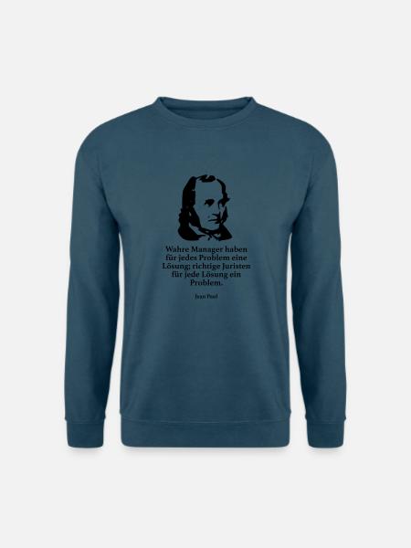 Jean Paul: Wahre Manager haben für jedes Problem - Unisex Pullover - Indigoblau