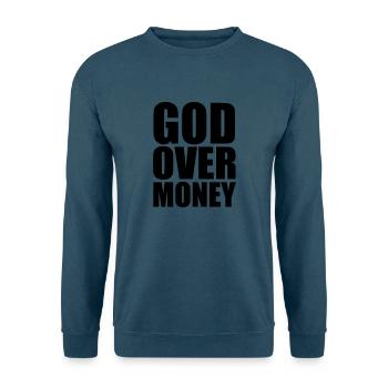 God - Unisex Pullover - Indigoblau - Vorne