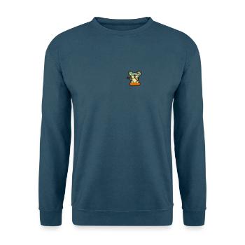 Koala Retro Pocket Design isst mit Stäbchen - Unisex Pullover - Indigoblau - Vorne