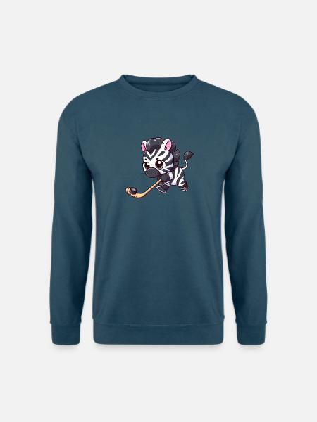 Zebra auf dem Eis: Eishockey mal anders! - Unisex Pullover - Indigoblau