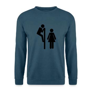 WC - Toilette - Unisex Pullover - Indigoblau - Vorne