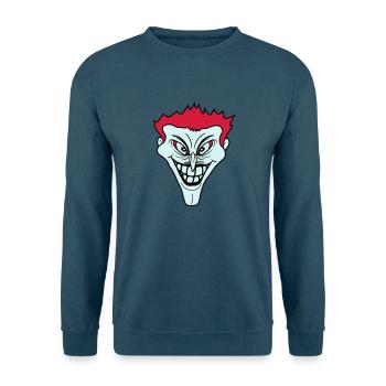 psycho psychopath verrueckt clown joker grinsen mu - Unisex Pullover - Indigoblau - Vorne