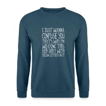 Shirt of Confusion Total Verwirrt Farbenblind - Unisex Pullover - Indigoblau - Vorne