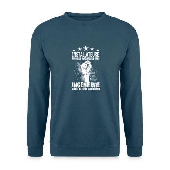 installateure - Unisex Pullover - Indigoblau - Vorne