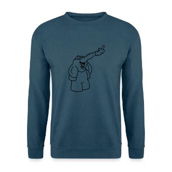 fuck you off fick dich mittelfinger handschuh wich - Unisex Pullover - Indigoblau - Vorne