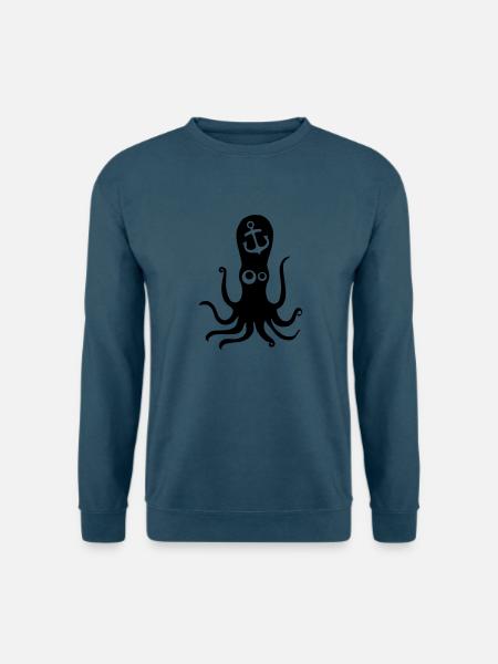 Anker mit Nautilus - Unisex Pullover - Indigoblau